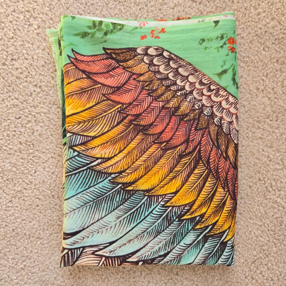 Bird Feathers Angel Wings Lightweight Scarf - Picture 16 of 16